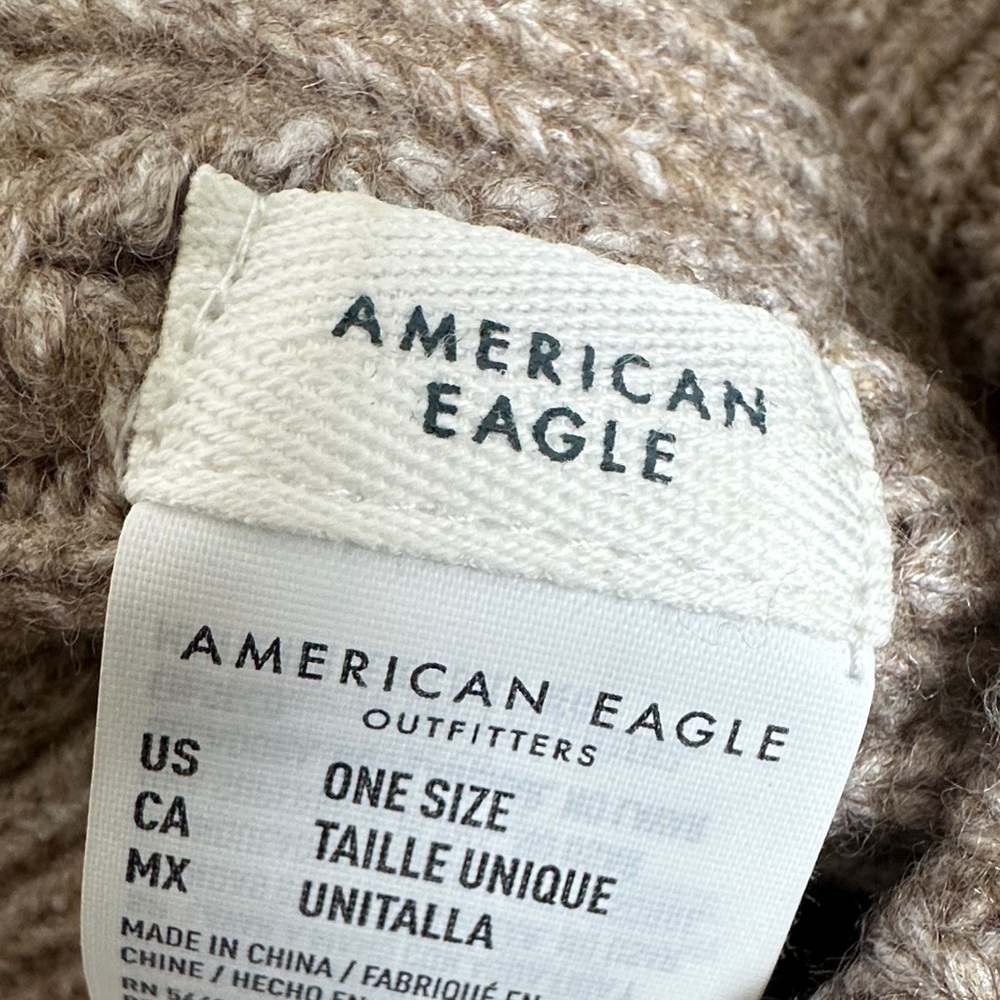 American Eagle Cozy Knit Beanie in Brown NWOT - Picture 8 of 9